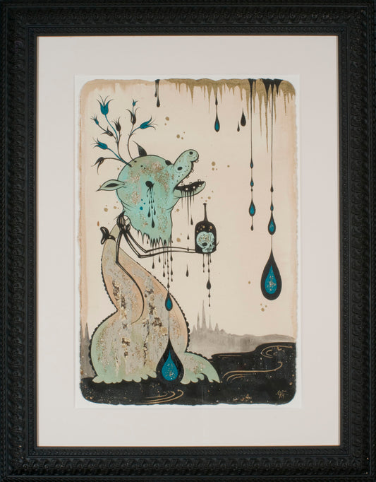 Camille Rose Garcia "Hippo Poison Bottle" Original Painting