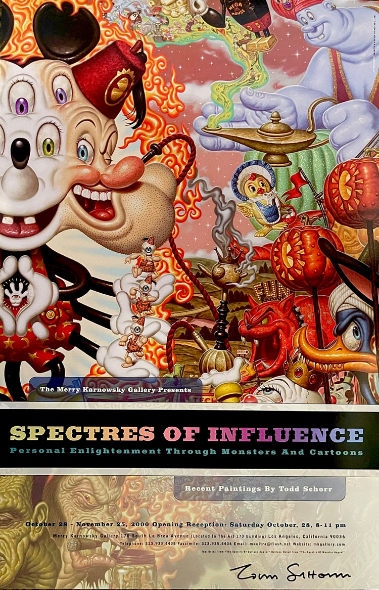 Todd Schorr "Spectres of Influence" Two Sided Show Poster (Signed)