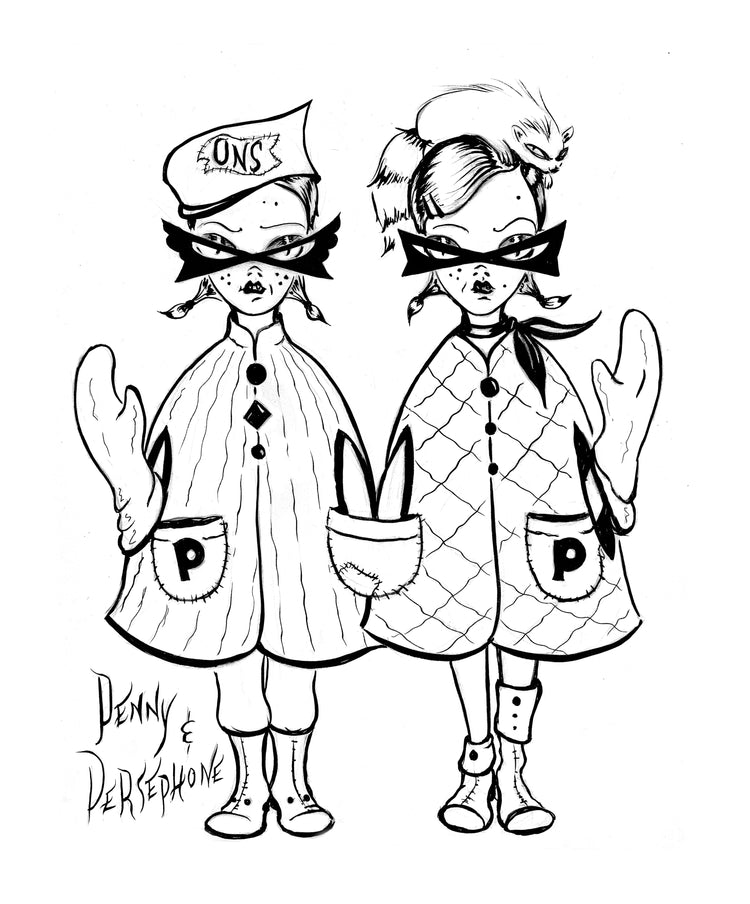Camille Rose Garcia 'Penny and Persephone Study'