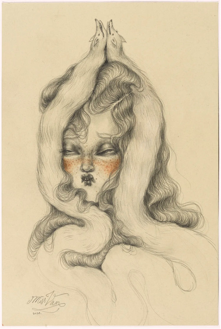 Miss Van: "Retrato con zorritos, 2021"