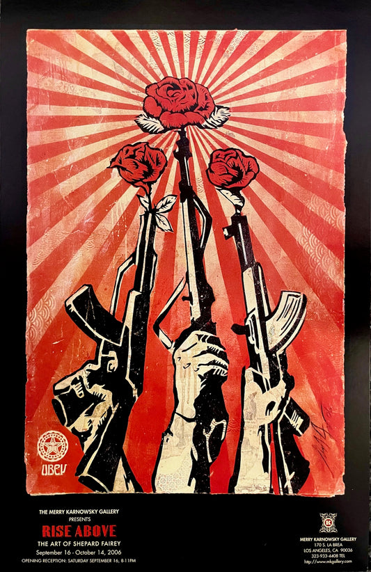 Shepard Fairey "Rise Above" Show Poster