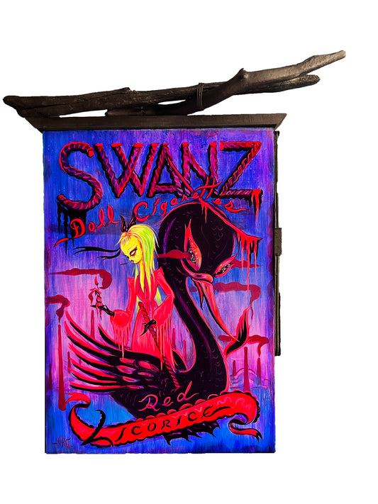Camille Rose Garcia 'SWANZ Doll Cigarettes, Red Licorice'