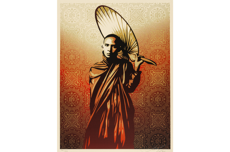 Shepard Fairey 'Burmese Monk'