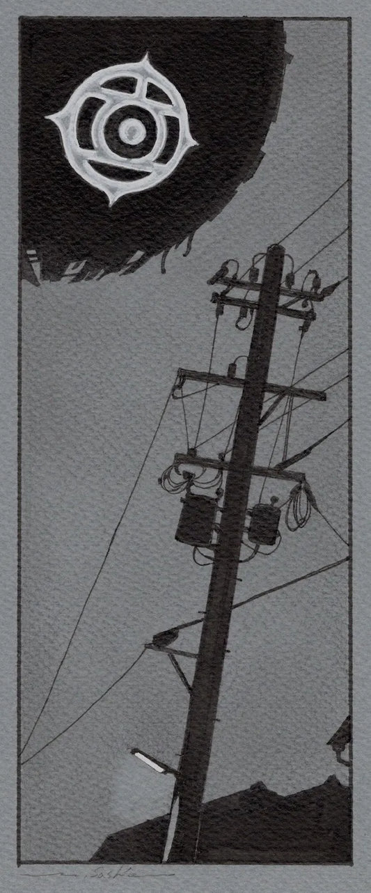 Masakatsu Sashie 'Satellite Moon (drawing)'